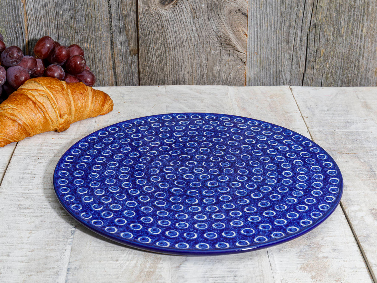 Tortenplatte Keramik Dekor Blauauge