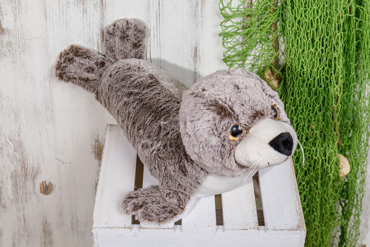 Plüschseehund braun klein