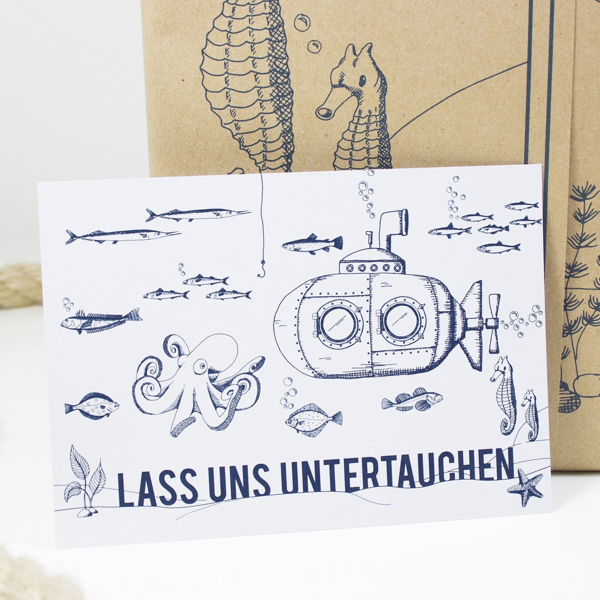 Postkarte Untertauchen