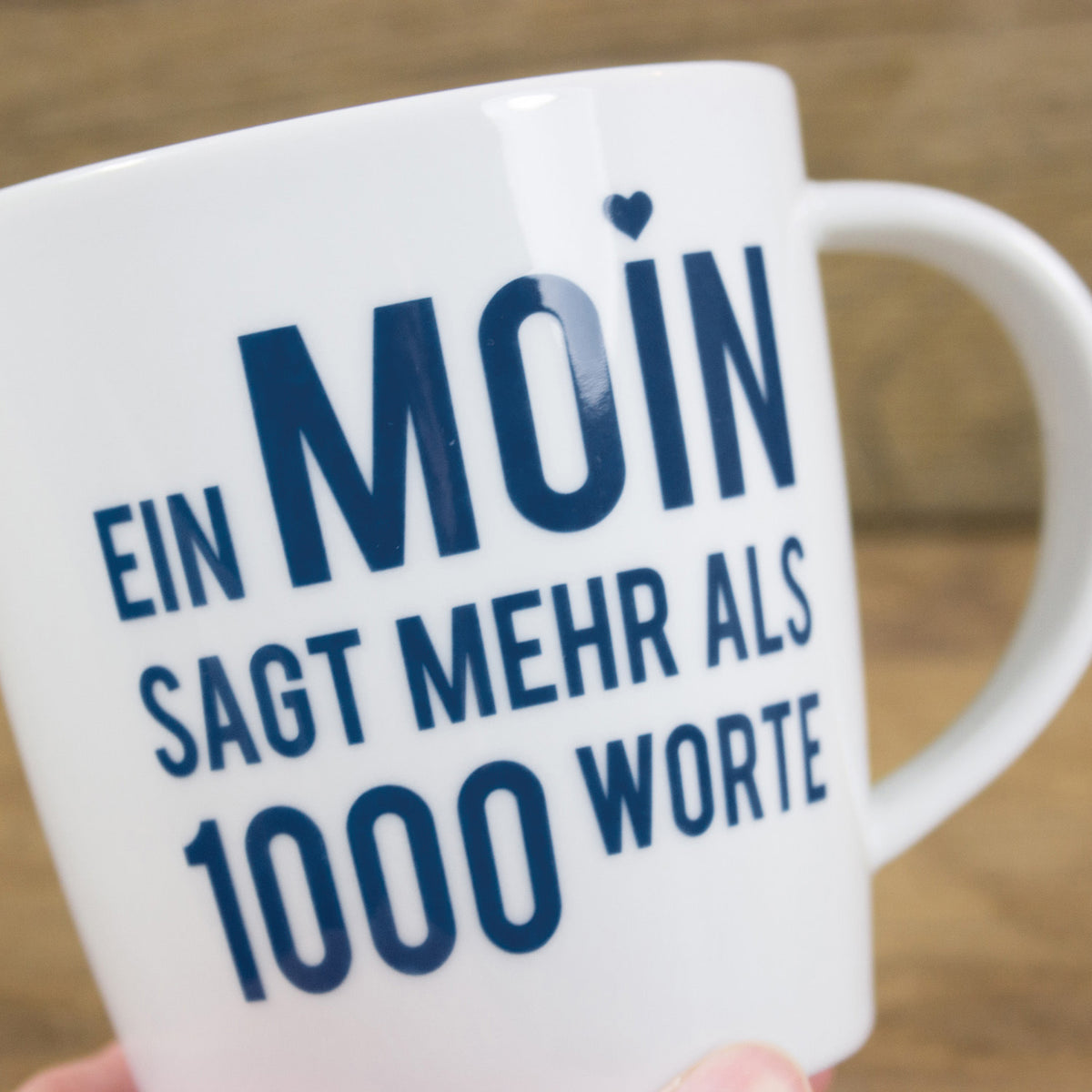 Porzellanbecher Ein Moin sagt