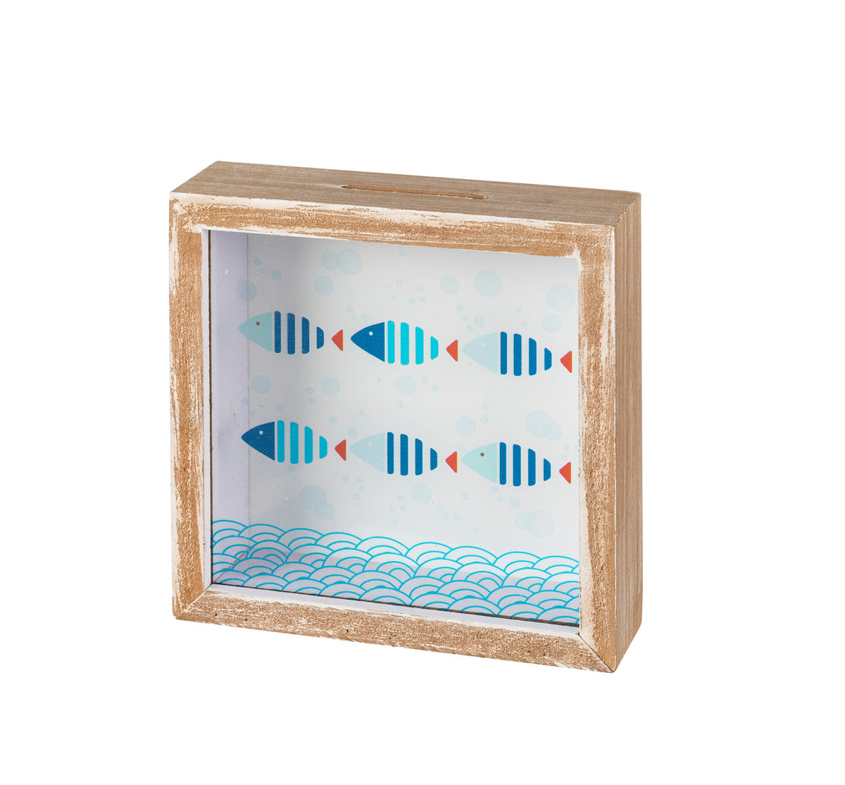Spardose Holzbox Fisch