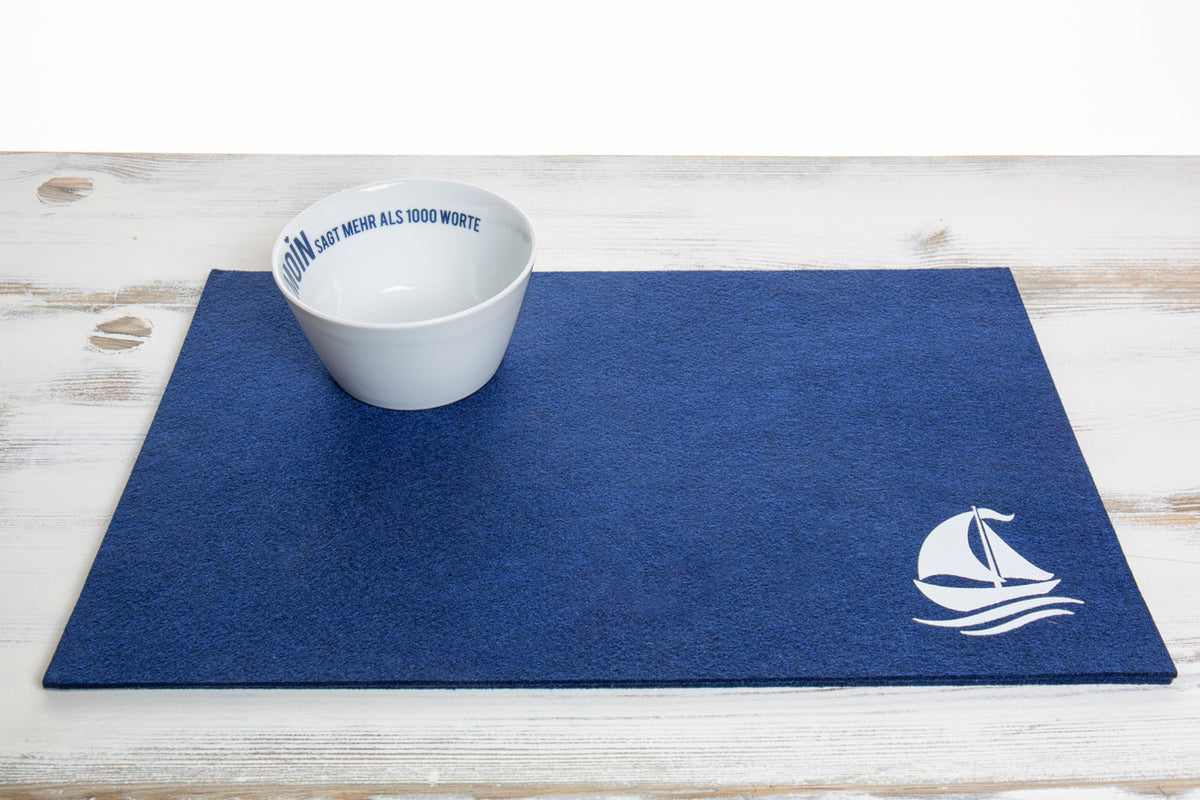 Filz Tischset marineblau