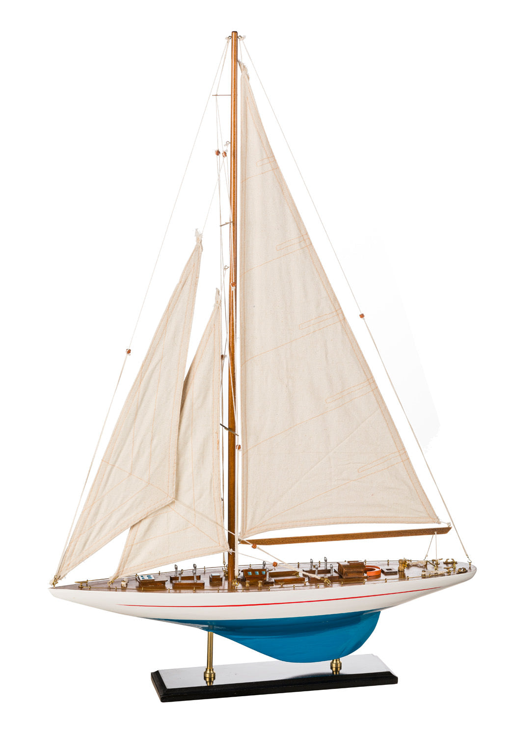 Modell Dekoration Segelboot Shamrock blau