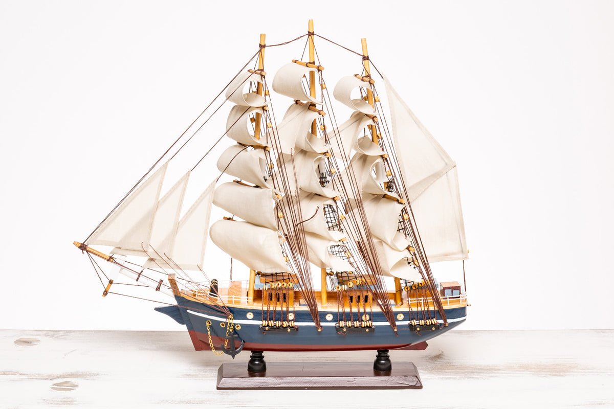 Segelschiff Holz Deko Stoffsegel