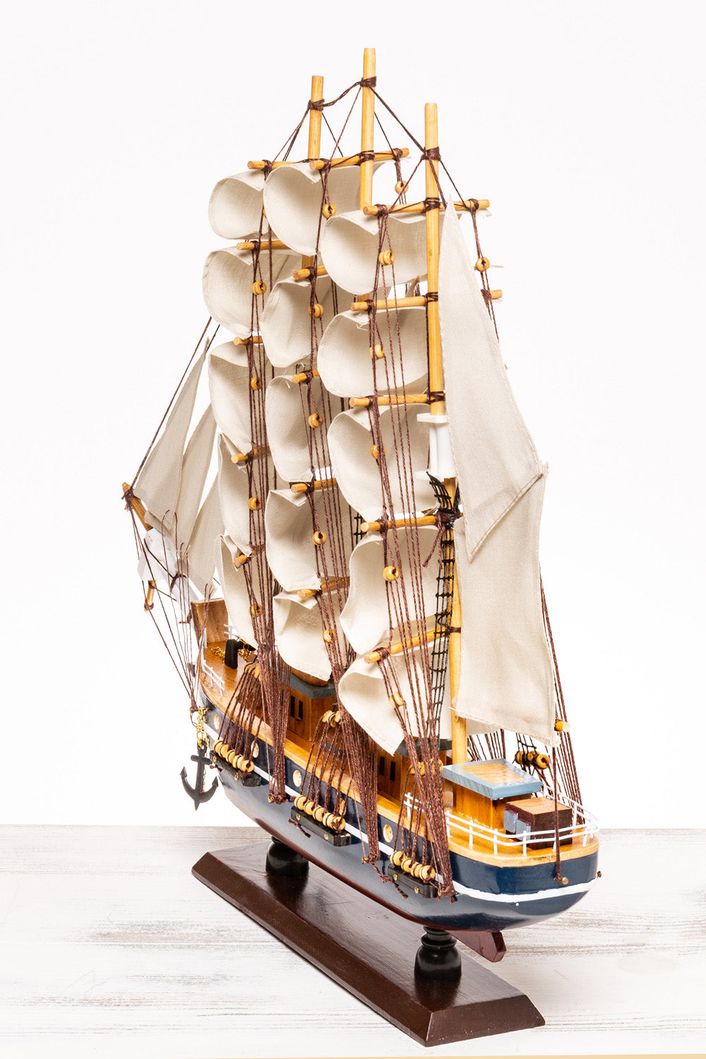 Segelschiff Holz Deko Stoffsegel