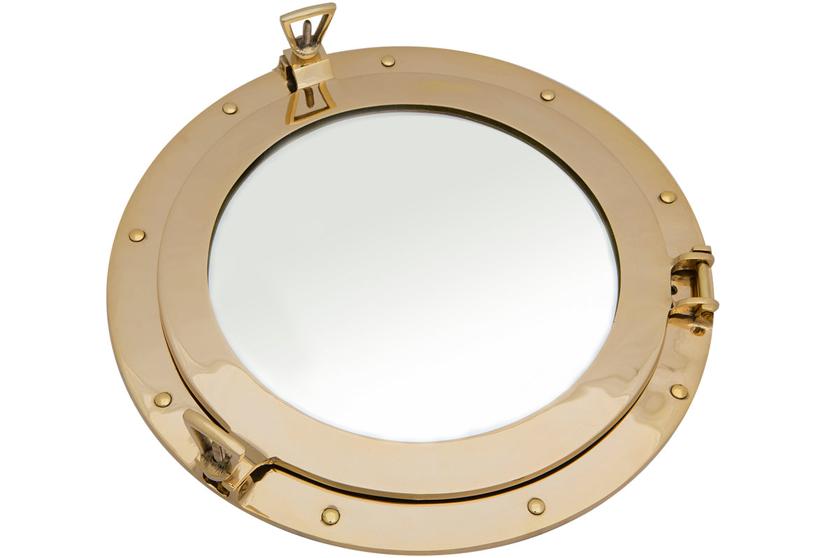 Bullauge Spiegel Messing 40cm