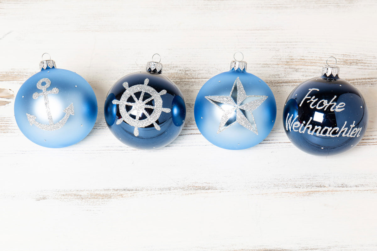 Weihnachtskugeln martim blau