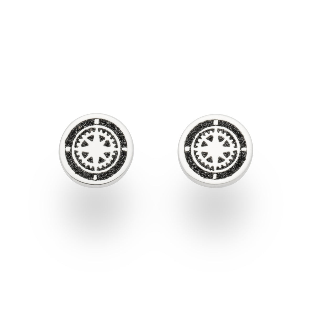 Kompass Ohrstecker Silber