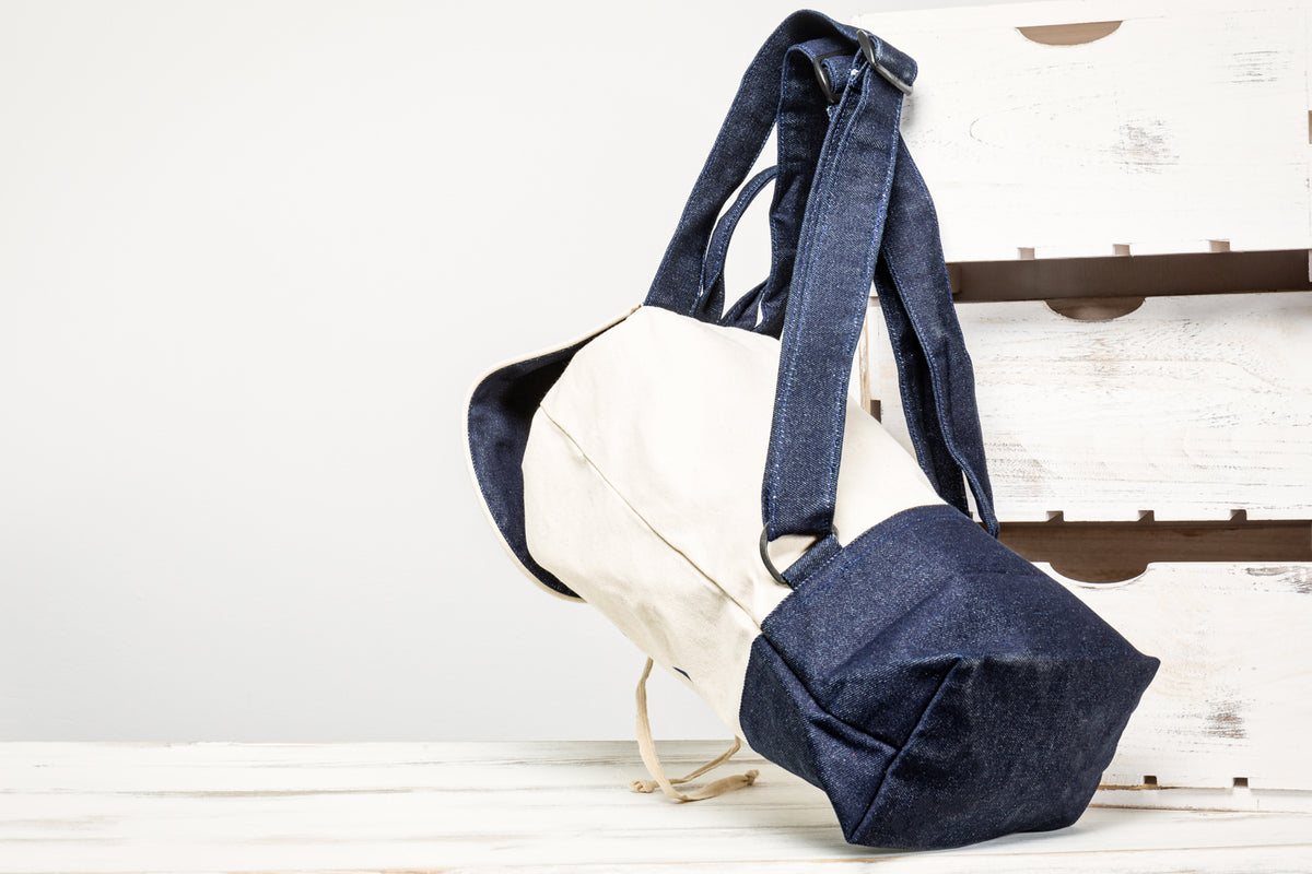 Rucksack Anker beige blau