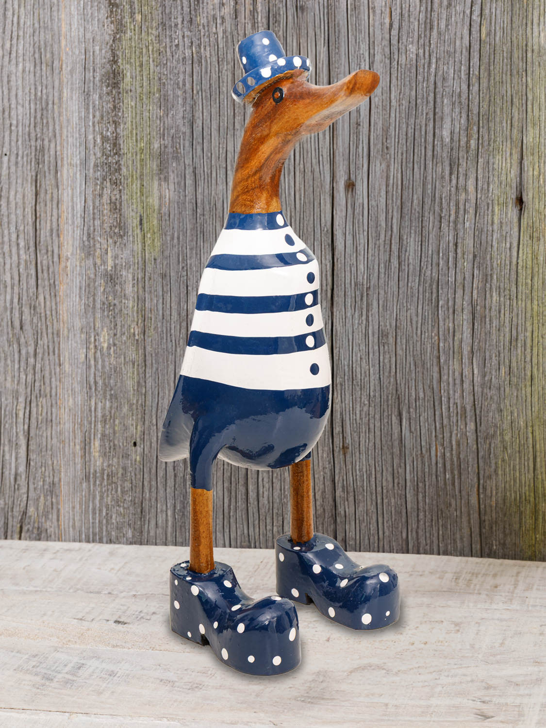 Ente Bambuswurzel 25 cm blau