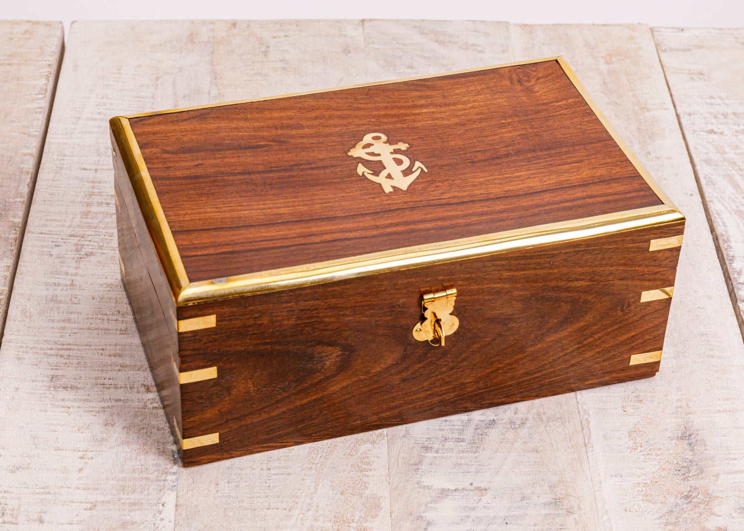 Holz Box Messing
