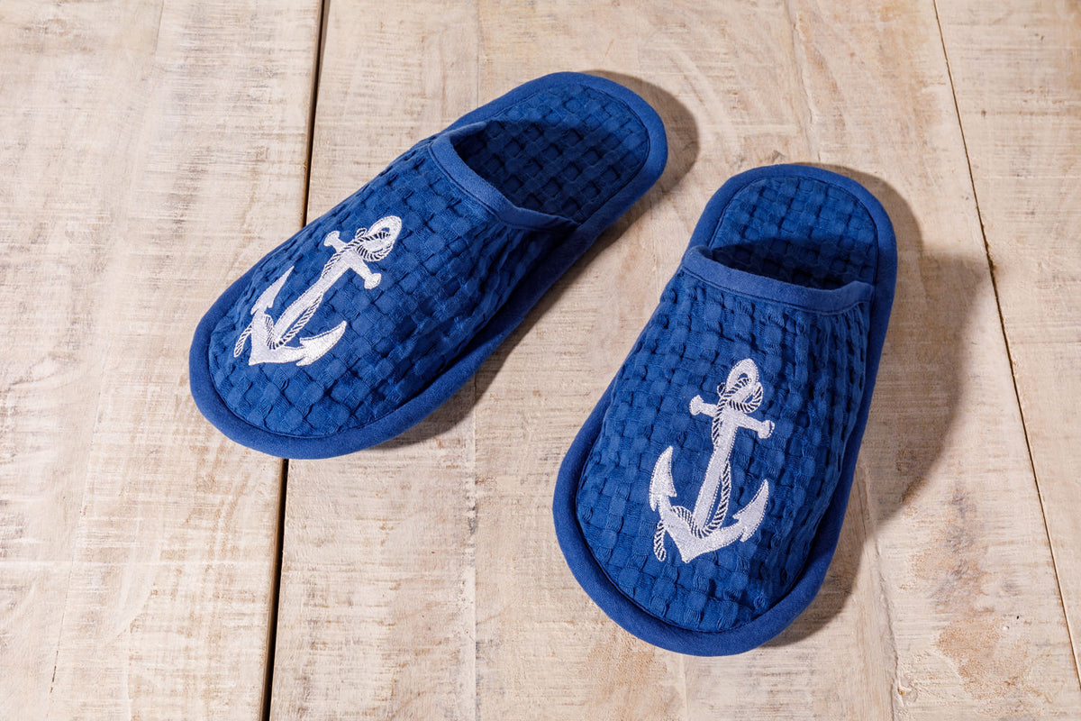Blau Anker Badezimmer Slipper