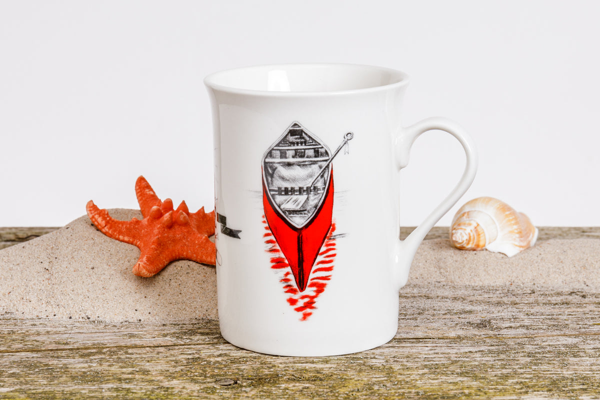 Becher weiß Ruderboot