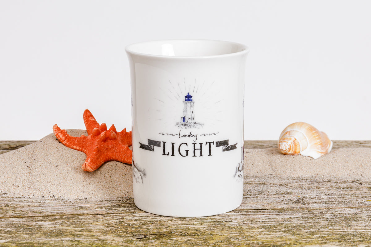 Becher weiß Leuchtturm