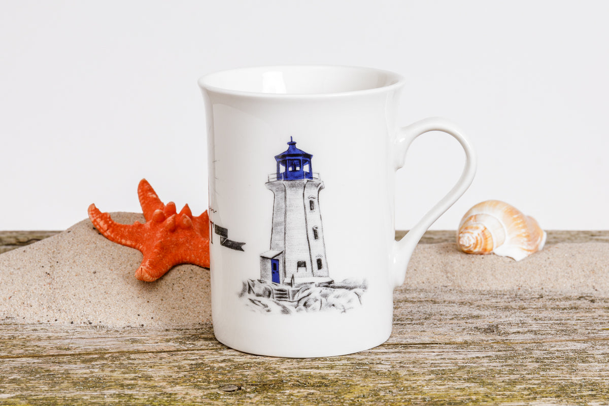 Becher weiß Leuchtturm