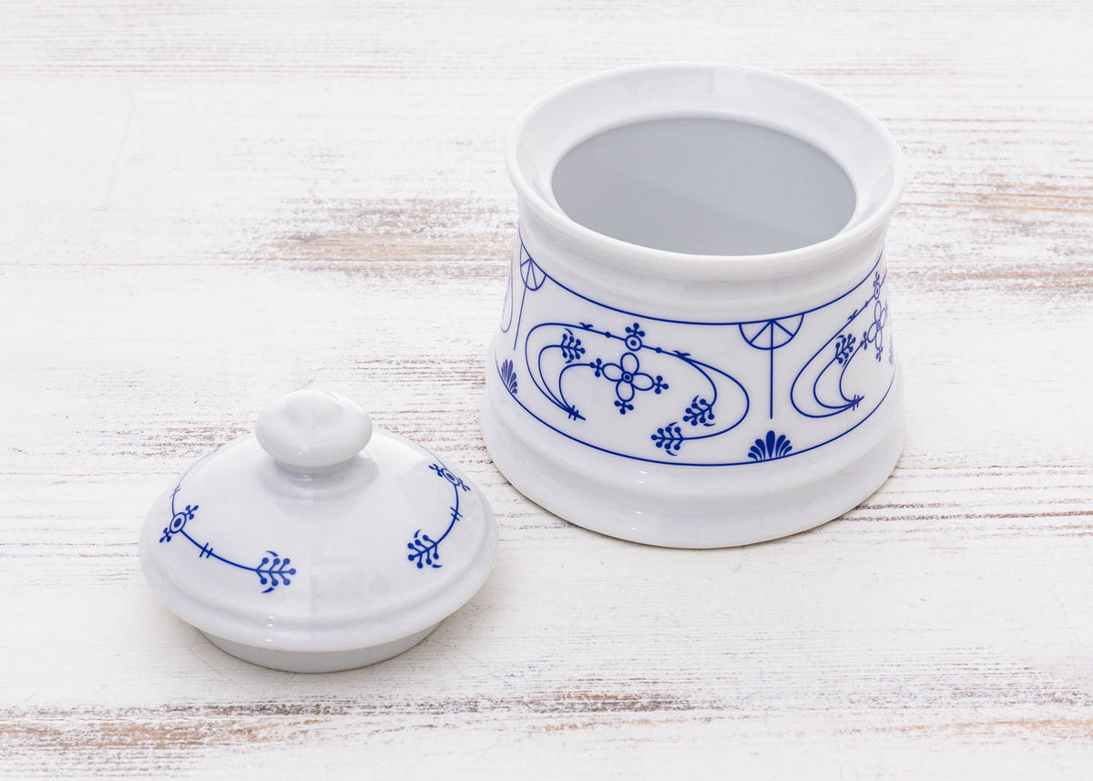 Zuckerdose Indisch Blau Dekor