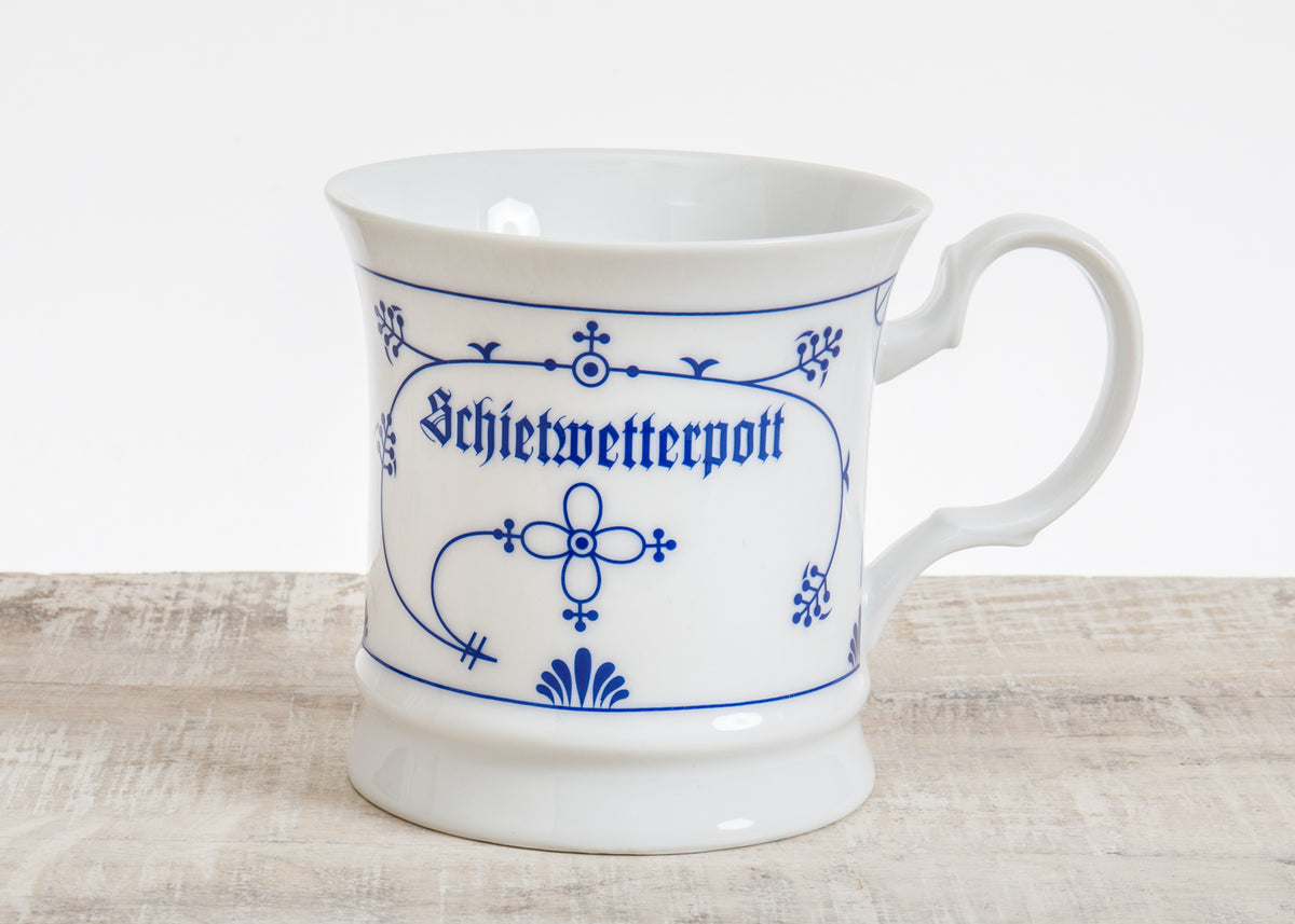 Teepott Indisch Blau Porzellan Schietwetter
