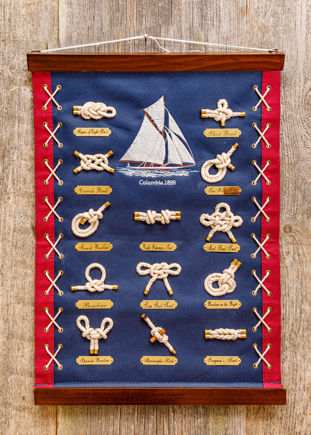 Knoten Wandbehang marineblau