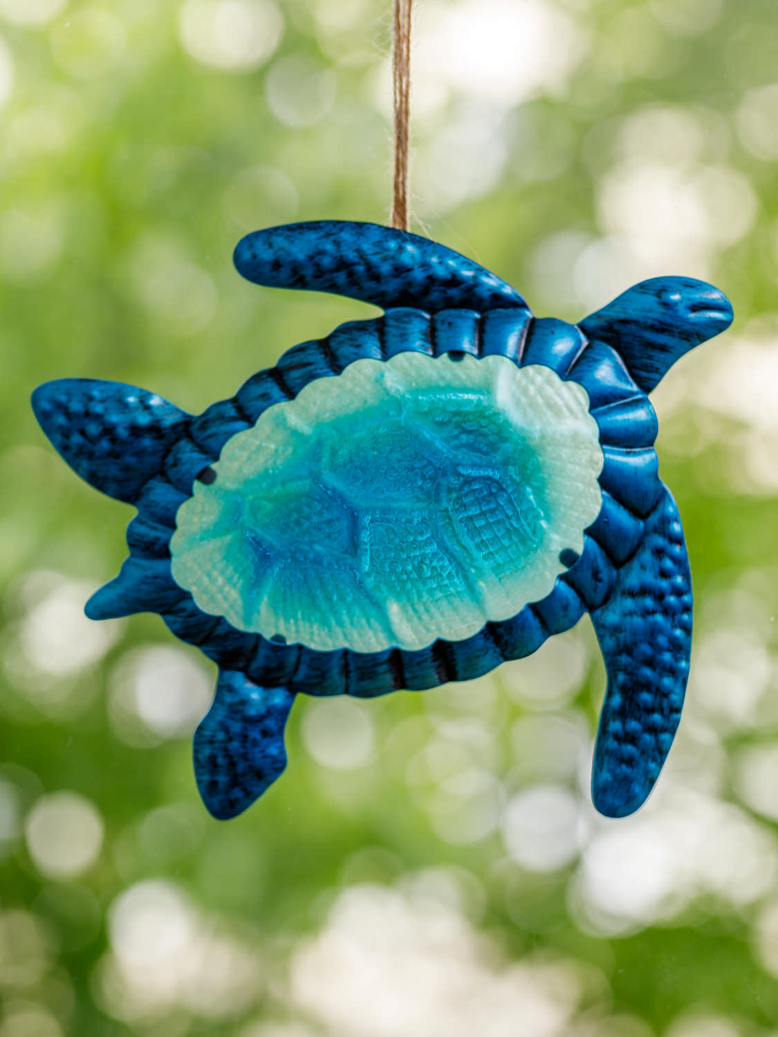 Fensterbild Schildkröte Dekoration aus Metall Glas