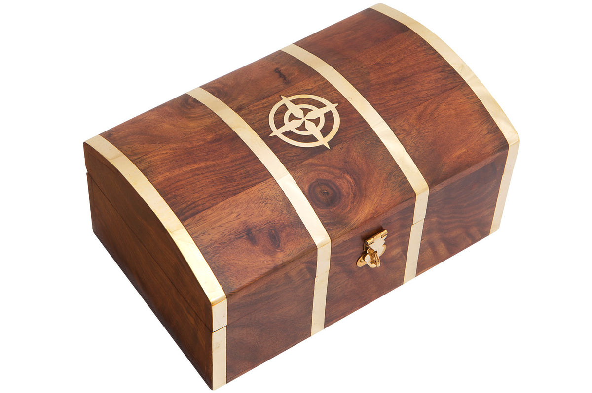 Schatzkiste Holz, 22cm