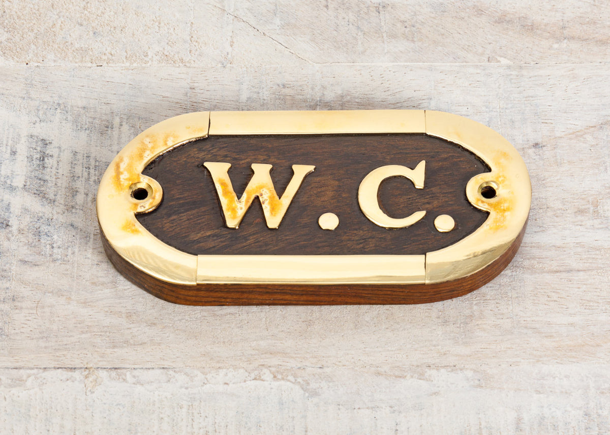 WC Türschild Holz