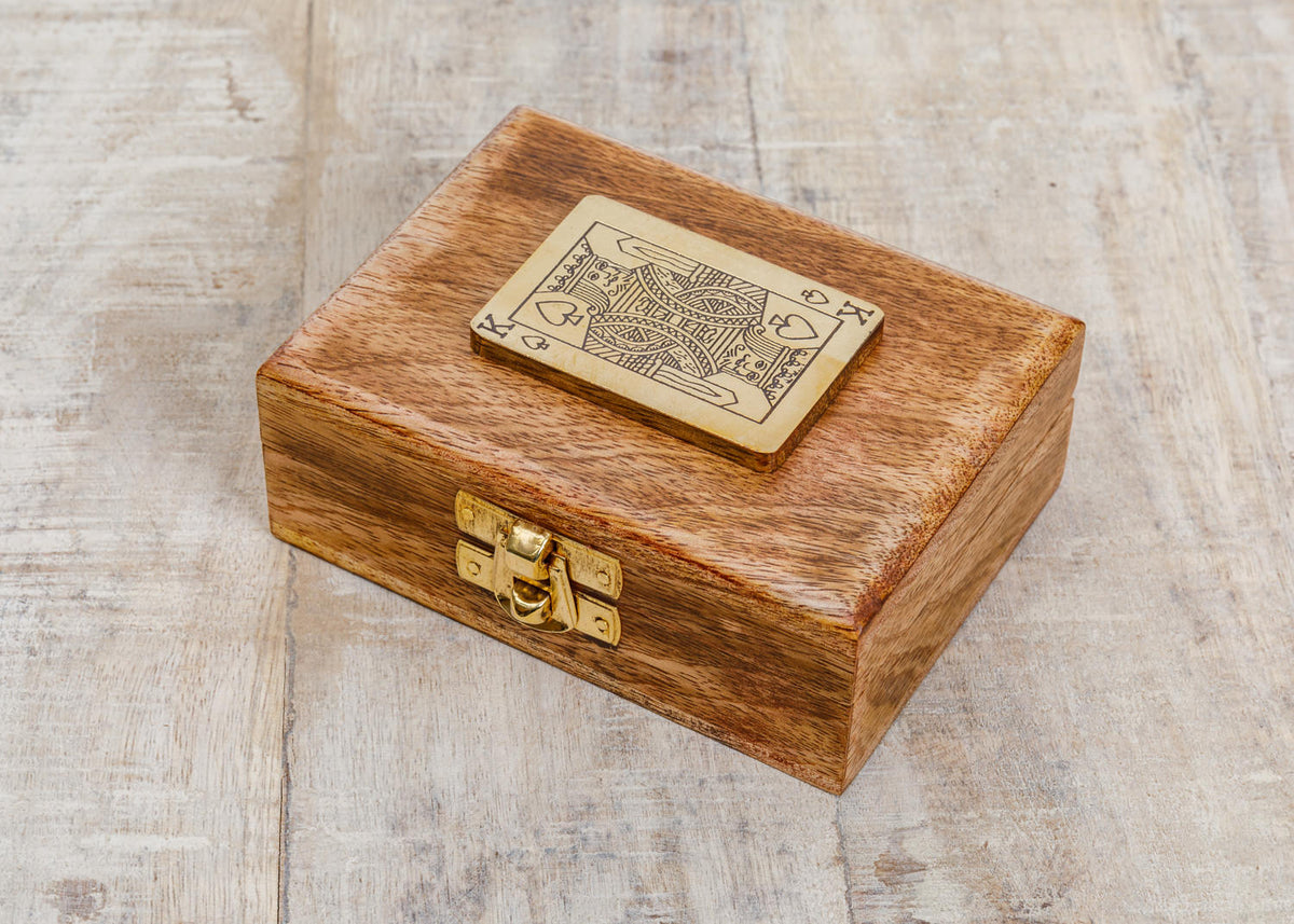Kartenspiel Holzbox
