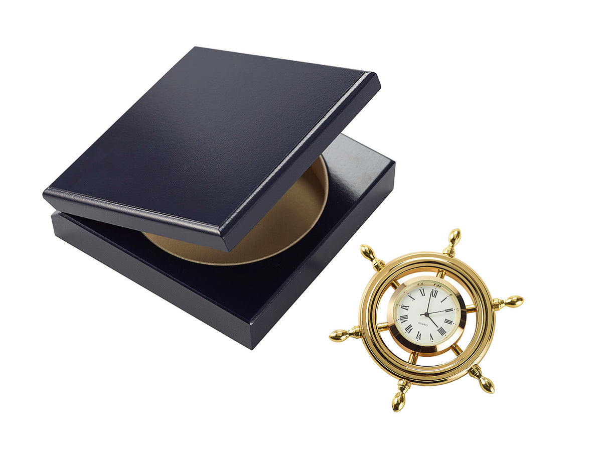 Quarzuhr im Steuerrad, Geschenkbox