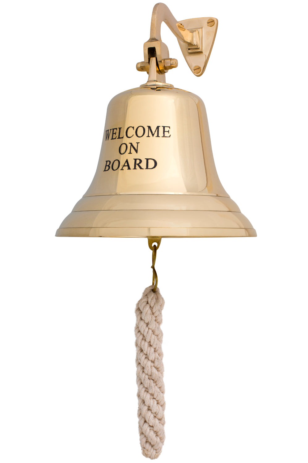 Schiffsglocke Messing Welcome 10cm