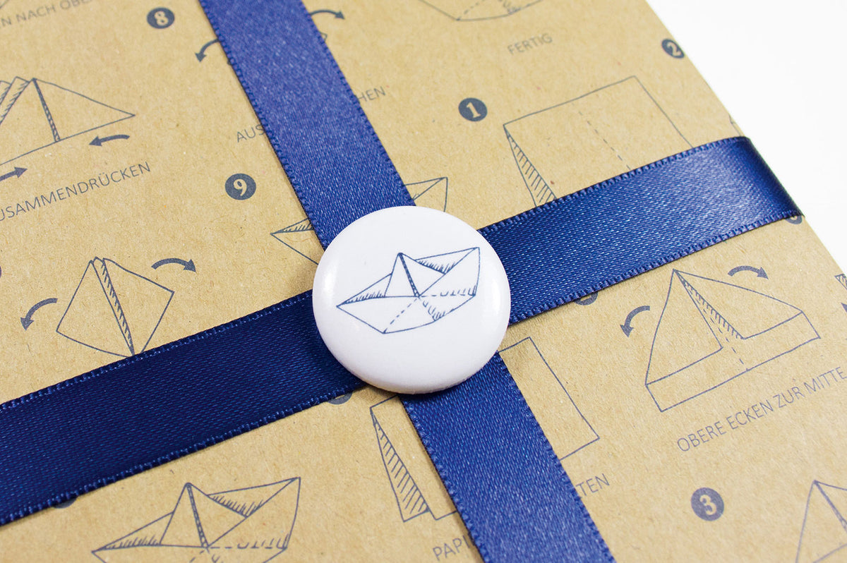 Button Papierschiffchen