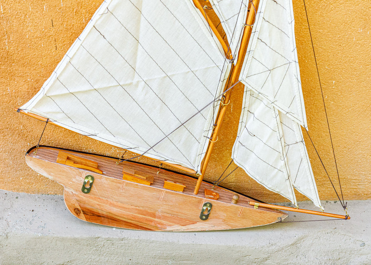 Schiff Halbmodell grün