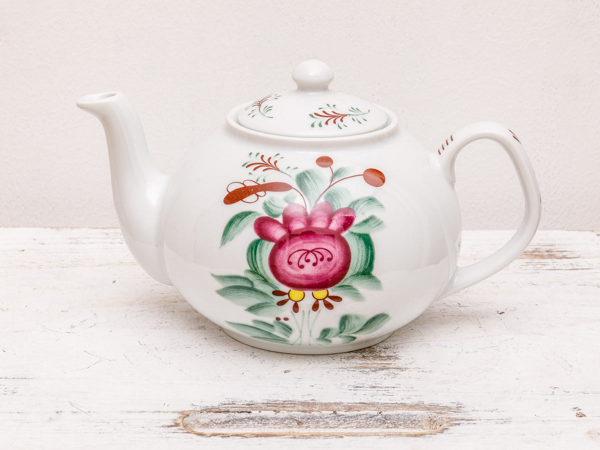 Teekanne mit Stövchen Ostfriesenrose Set