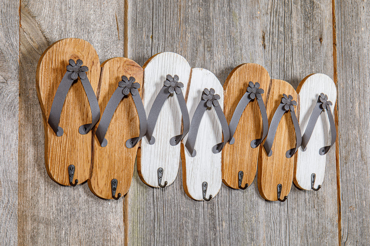 Garderobe Holz maritim Flip Flops