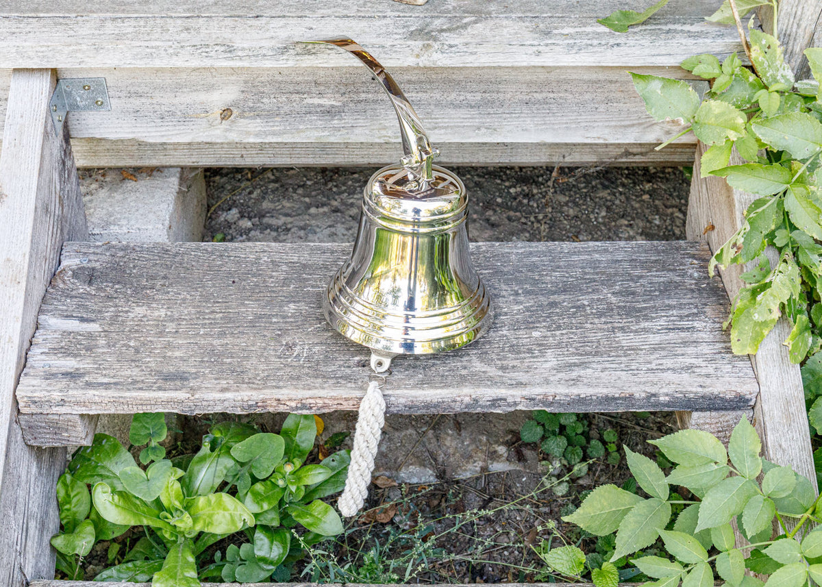 Schiffsglocke Chrom Look schwer 17,5cm