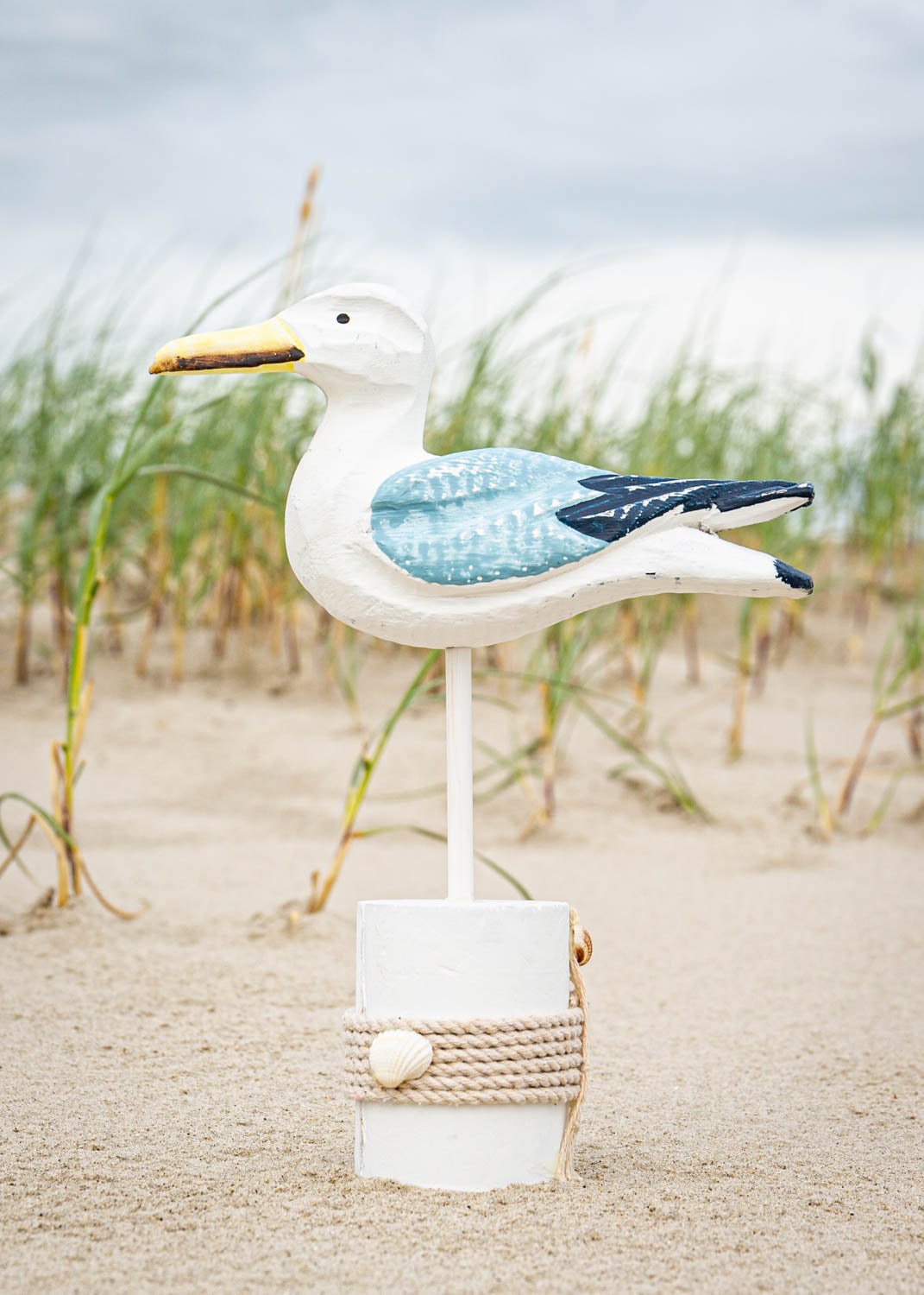 Möwe auf Poller