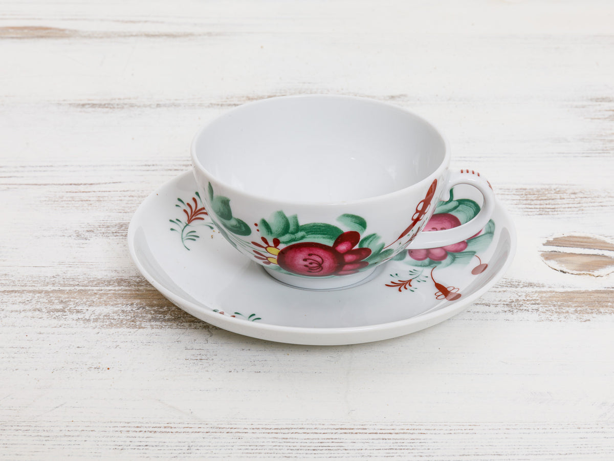 Teetasse mit Untertasse Ostfriesenrose 0,19l