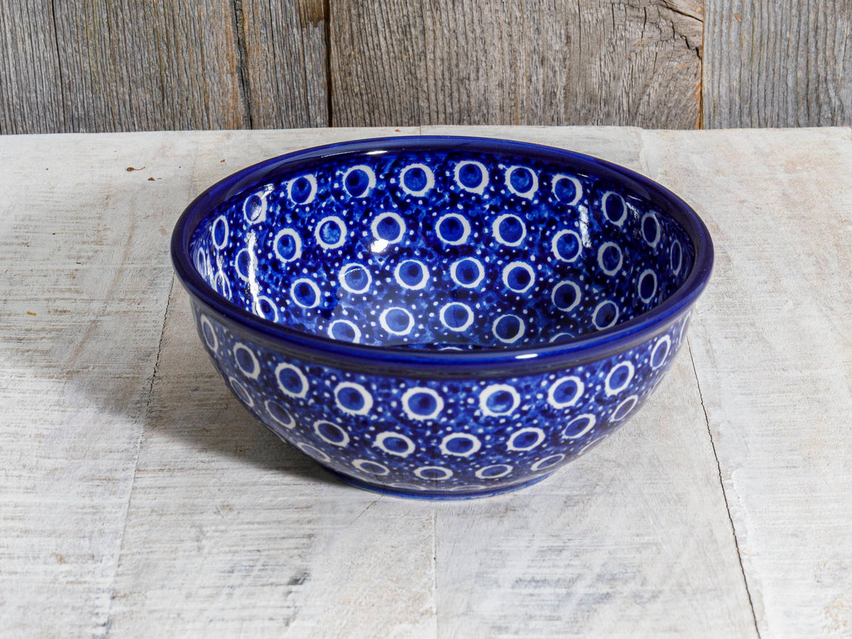 Keramikschlüssel dunkelblau gepunktet 16cm
