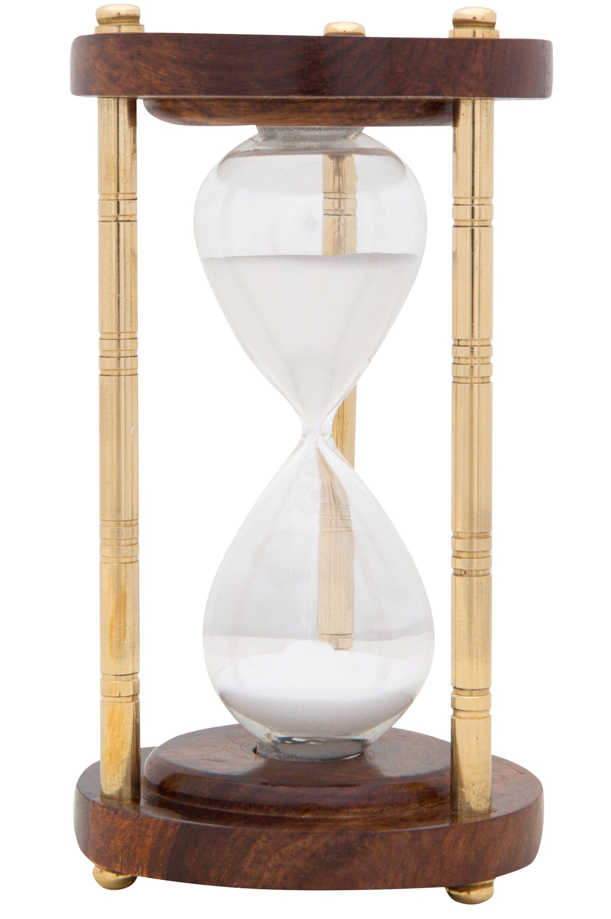 5 Minuten Sanduhr Holz Messing