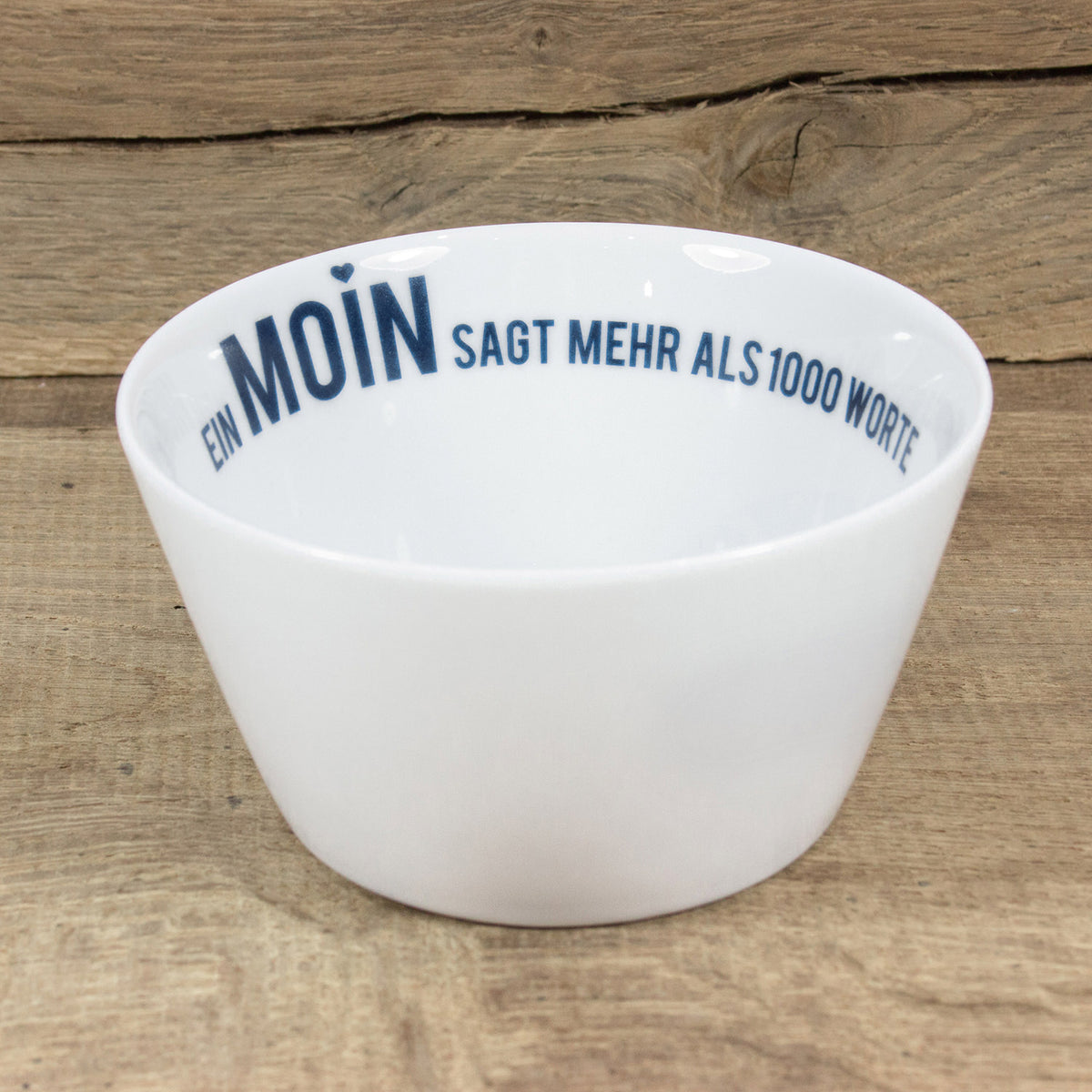 Runde weisse Porzellanschale Moin