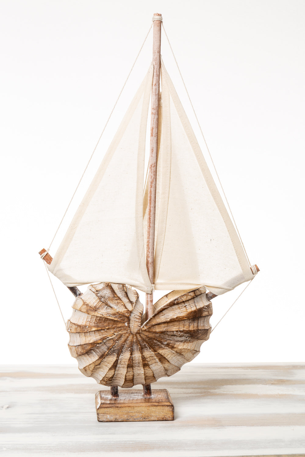 Deko Boot Nautilus natur