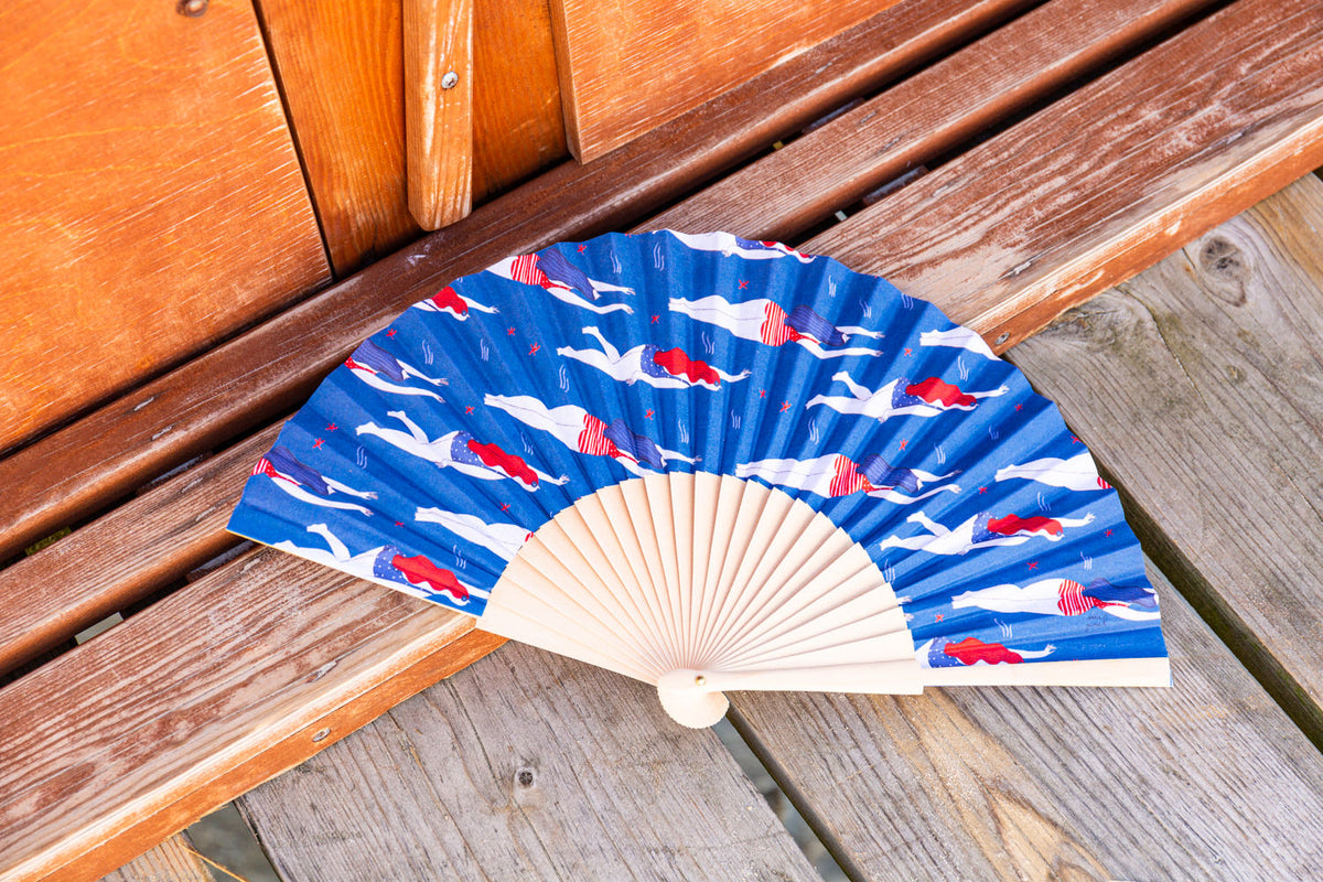 Fächer Sommer Schwimmer