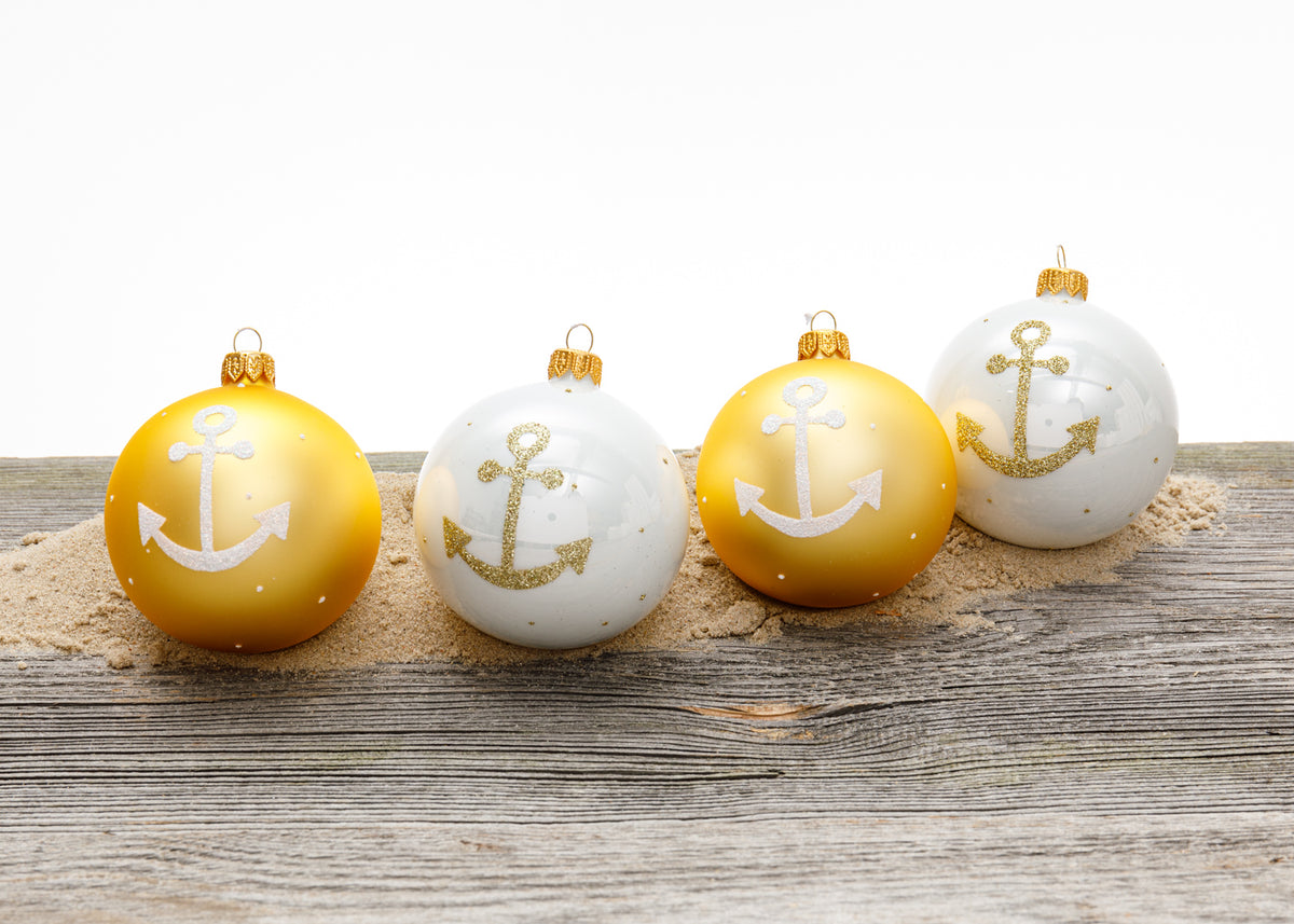 Christbaumkugel goldener Anker