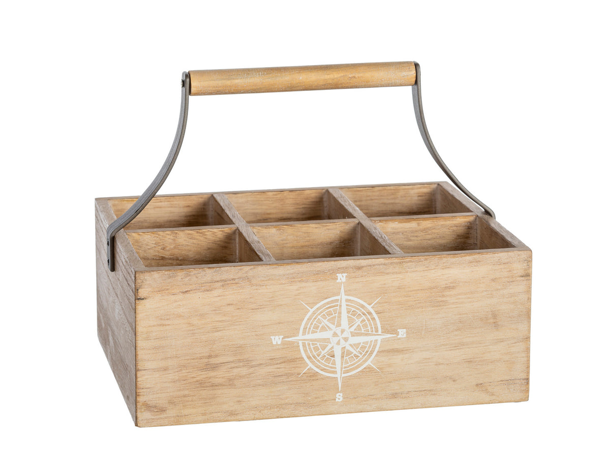 Weinkiste Holz Kompass
