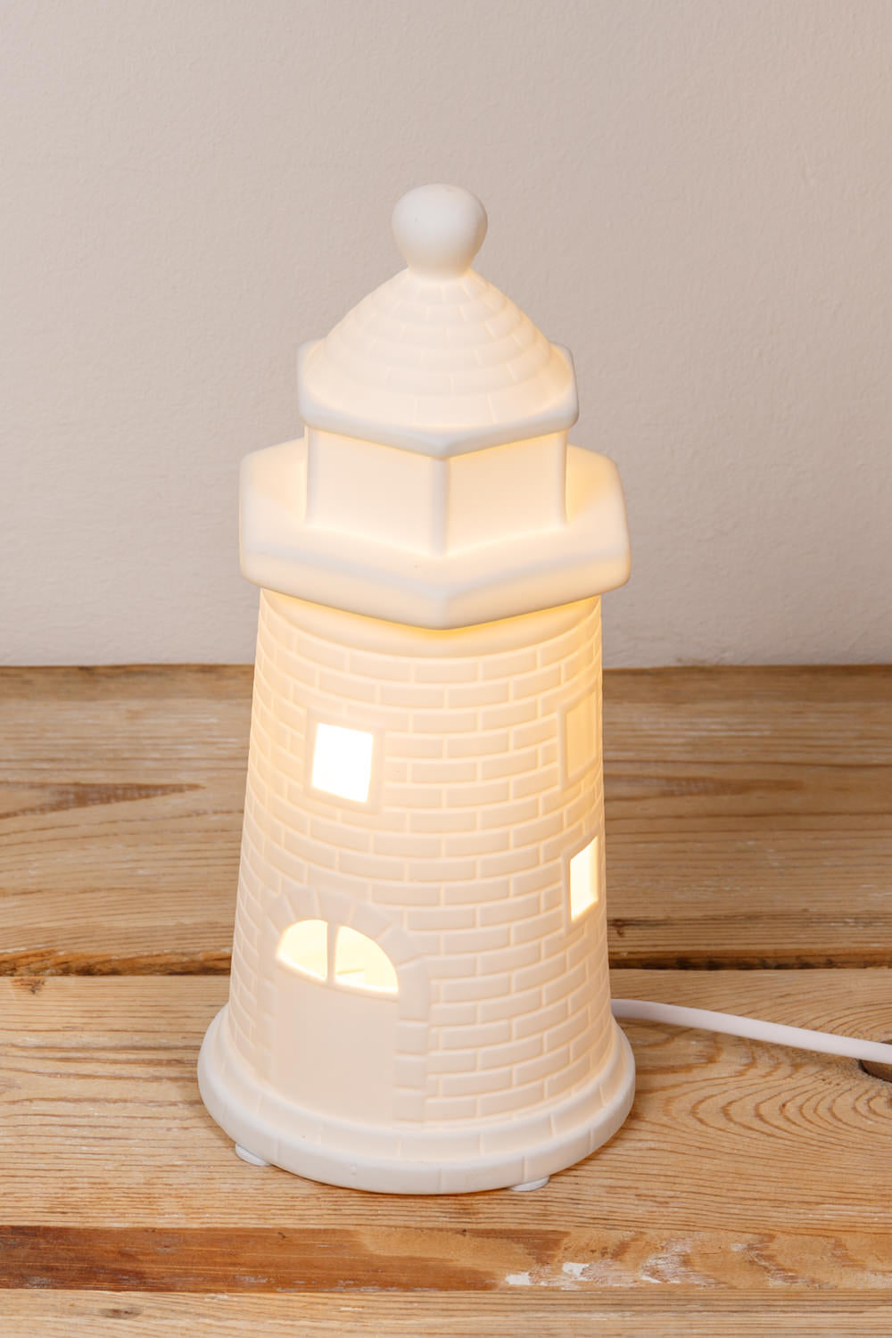 Leuchtturm Keramik Lampe