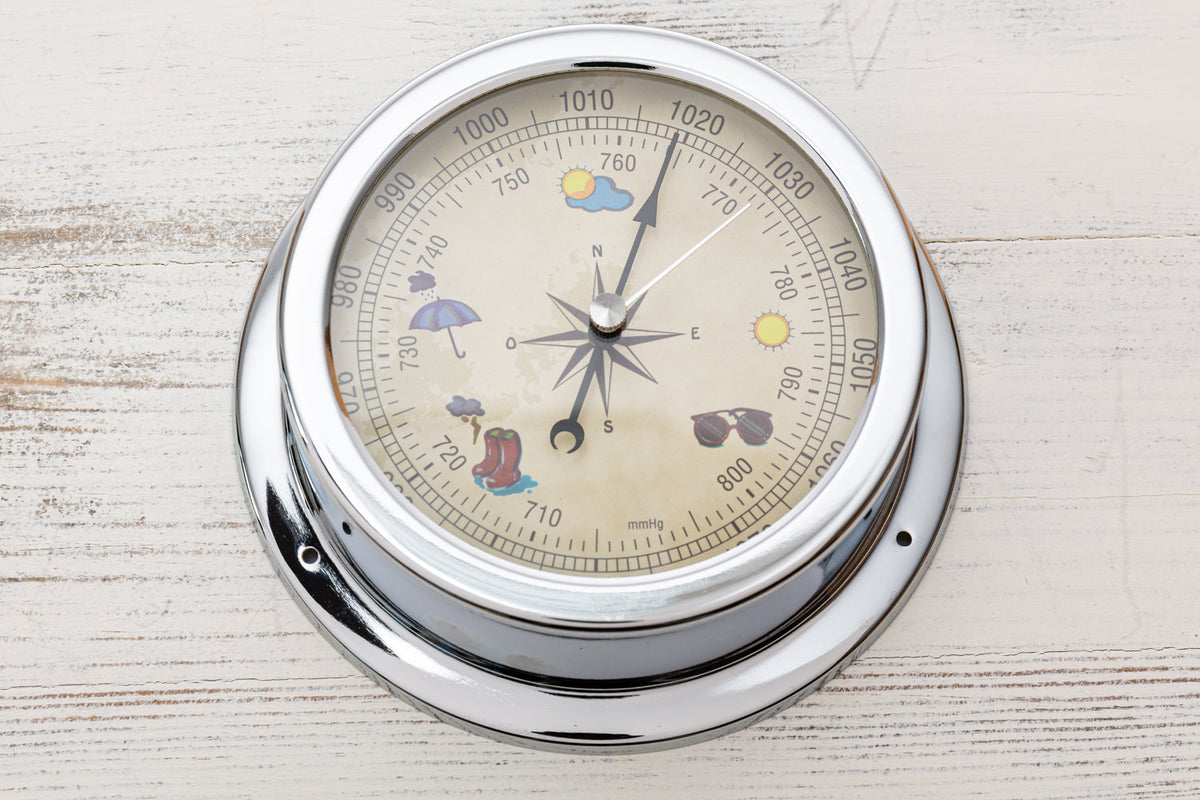 Analoges Barometer verchromt