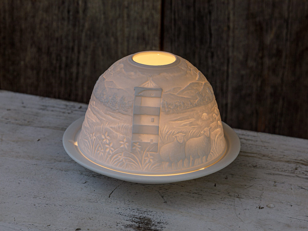 Porzellan Windlicht Leuchtturm Pilsum