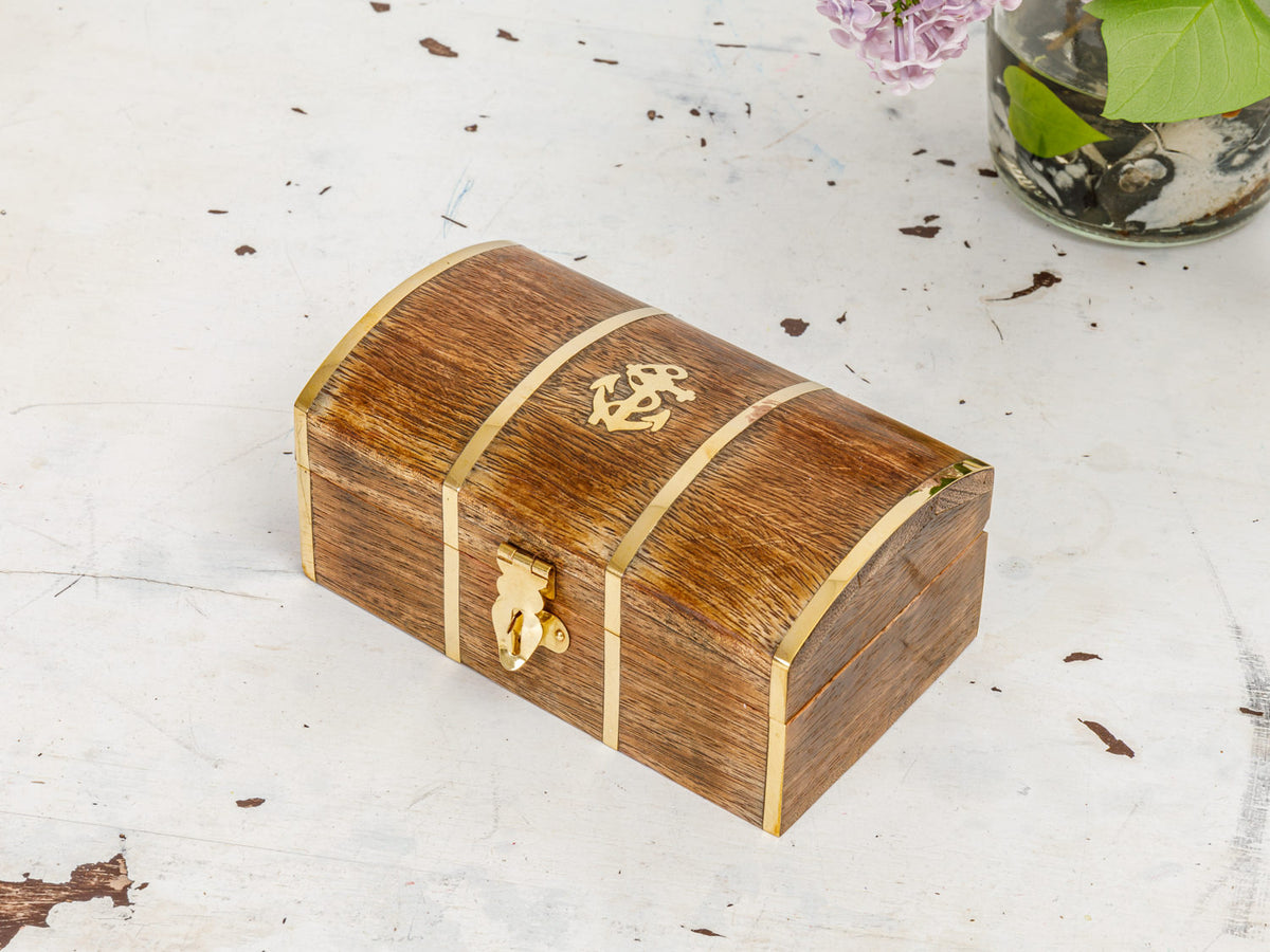 Schatztruhe Holz klein 14cm