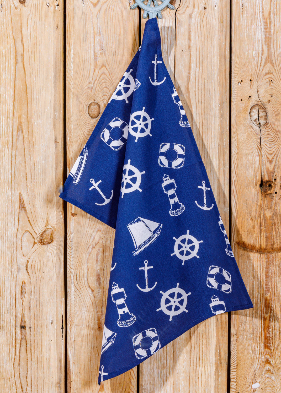 Blaues Geschirrtuch maritimer Look
