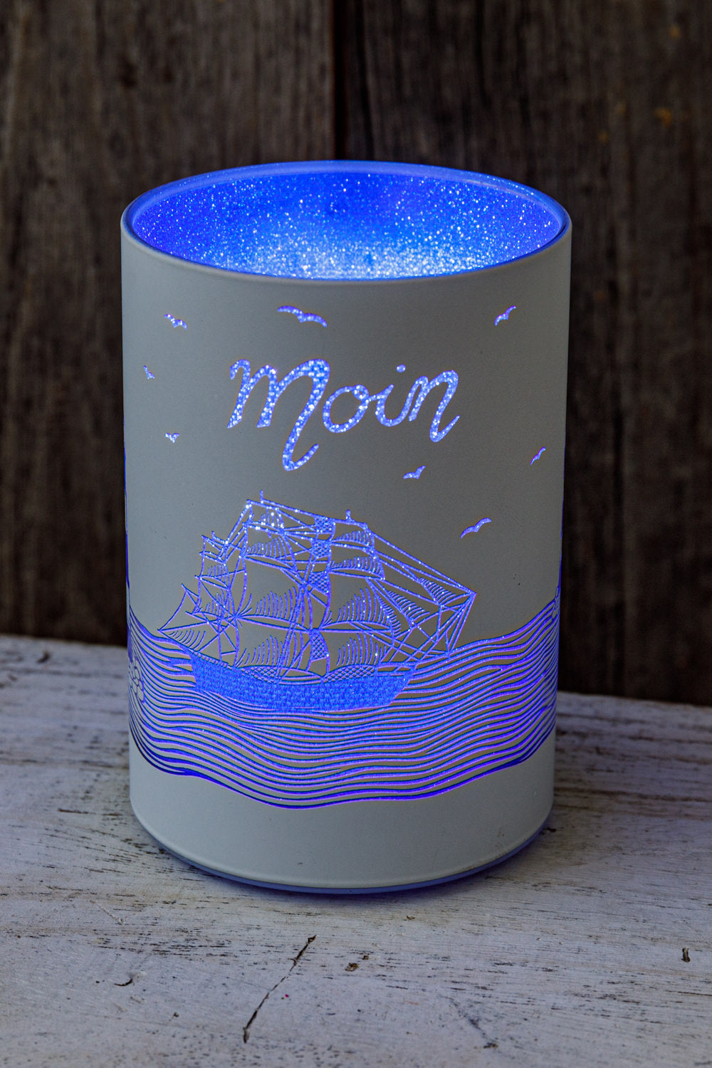 LED Leuchtglas Moin