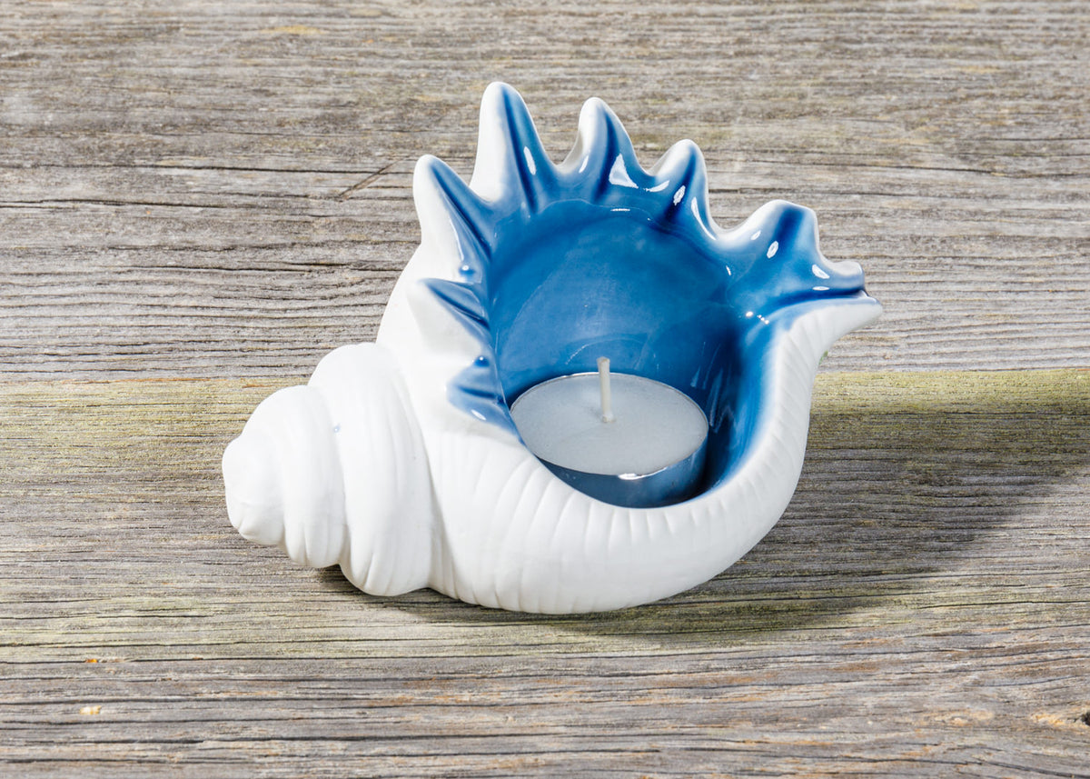 Muschel mit Teelicht, groß