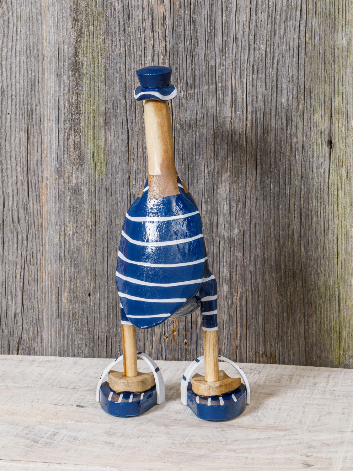 Holzente blauer Badenanzug Mann 25 cm